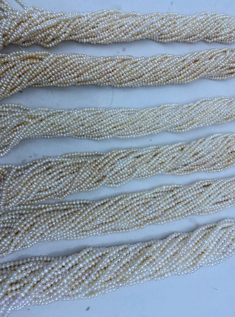 

1A + нить пресноводного жемчуга 2-10 мм почти круглый жемчуг белого цвета для DIY ожерелья из натурального жемчуга дизайн ювелирных изделий нить жемчуга