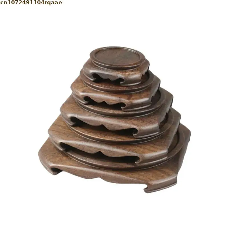 

High Quality Miniature Ebony Pedestal Crafts Coffee Tea Sets Wooden Tray Figurine Vase Flower Pot Sorting Table Display Stand