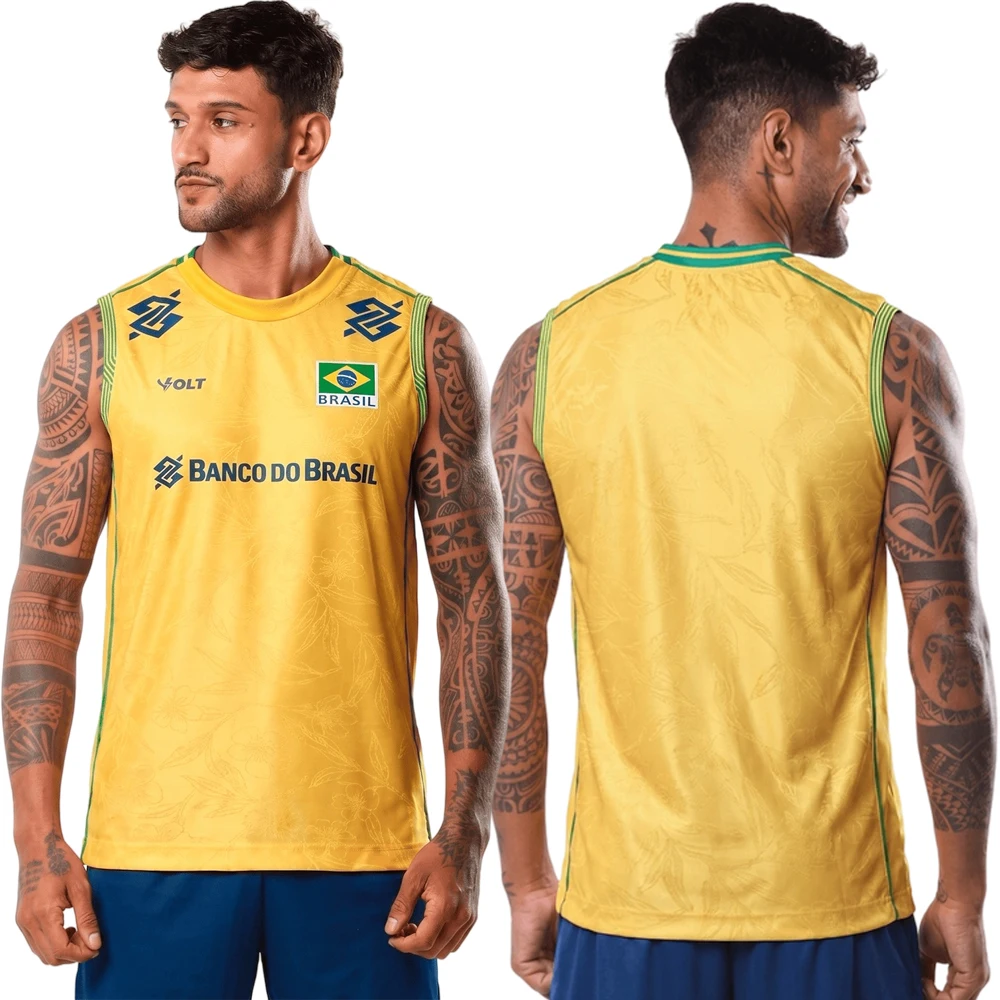 Brazil 2026 Volleyball Sleeveless Jersey Quick Dry Breathable Training Tank Top Unisex Athletic Workout Vest Family Matching