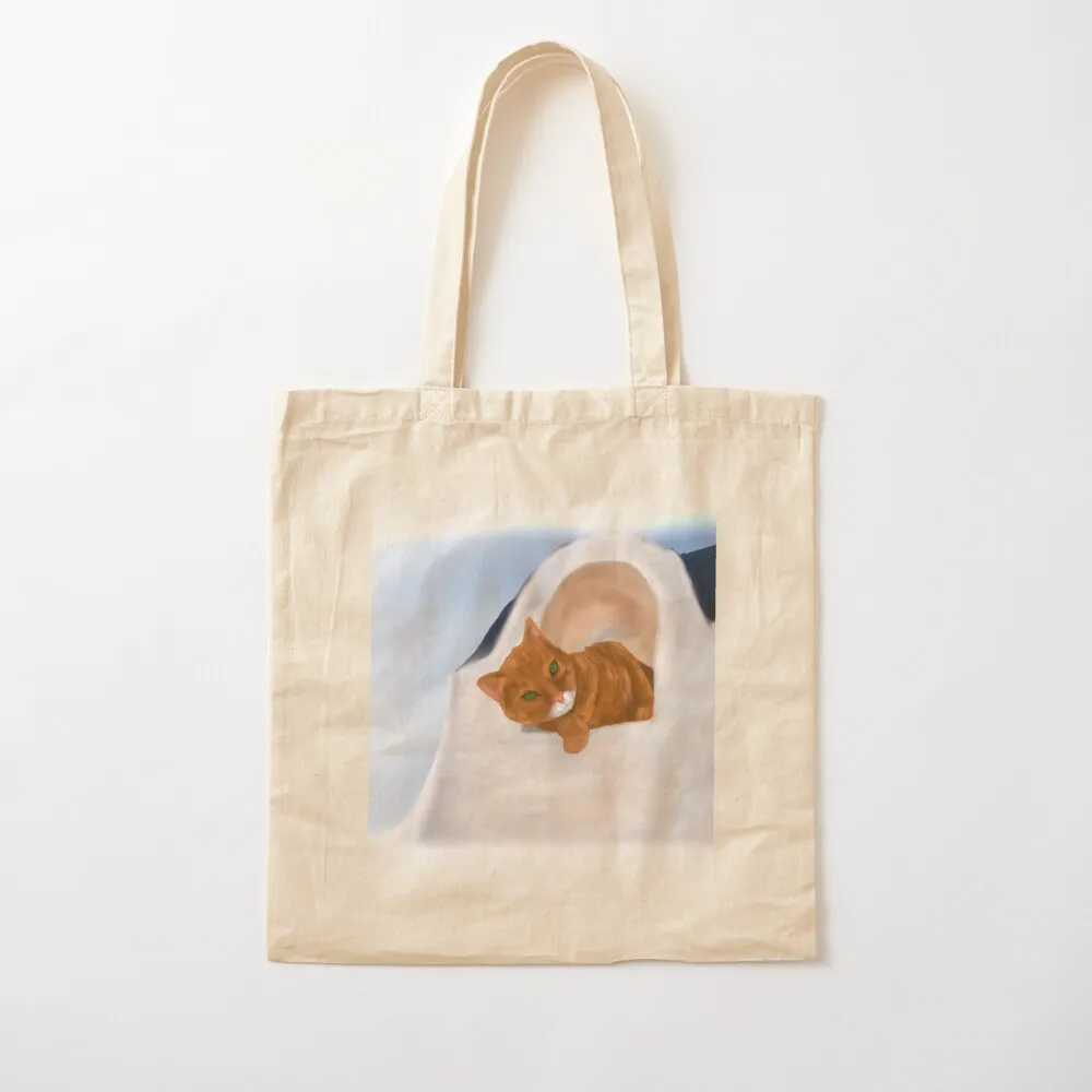 

Santorini Cat - a souvenir you can buy from home Tote Bag Women's bag sac pour femme Canvas Tote Bag