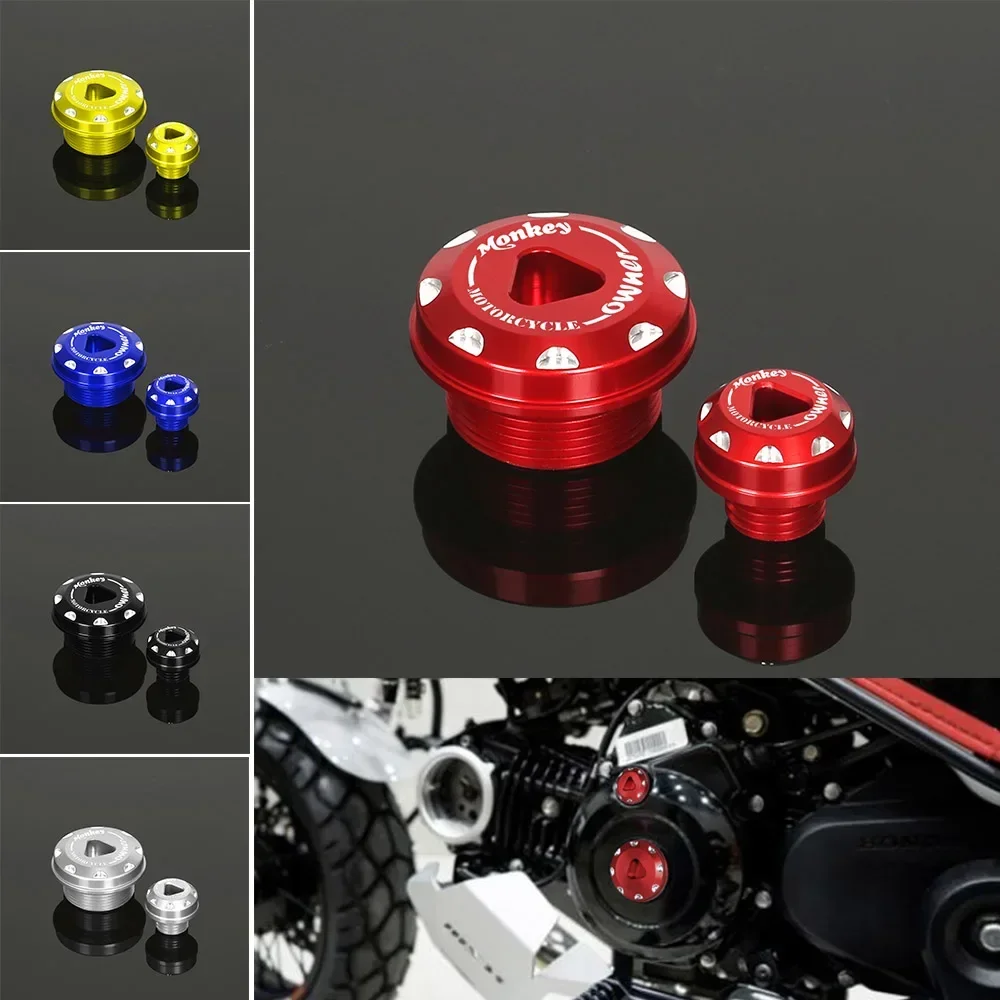 3D CNC Engine Crankcase Cover Plugs Screw For Honda MONKEY MSX DAX CT125 MSX 125 SF MSX125 Grom