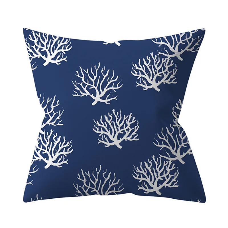 Home Decor Pillowcase Navy Blue Nordic Geometric  Decorative Pillow Sofa Cushion 45x45  Cover