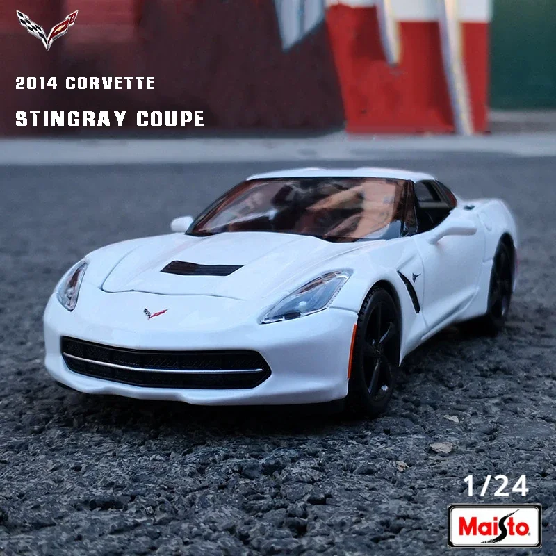 

Maisto 1:24 2014 Corvette Stingray Coupe Chevrolet Alloy Car Model Handicraft Decoration Collection Toy Tool Gift