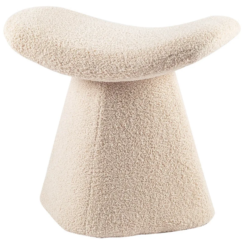 

Fabric small Nordic living room home shoe changing creative personality pier light luxury small stool