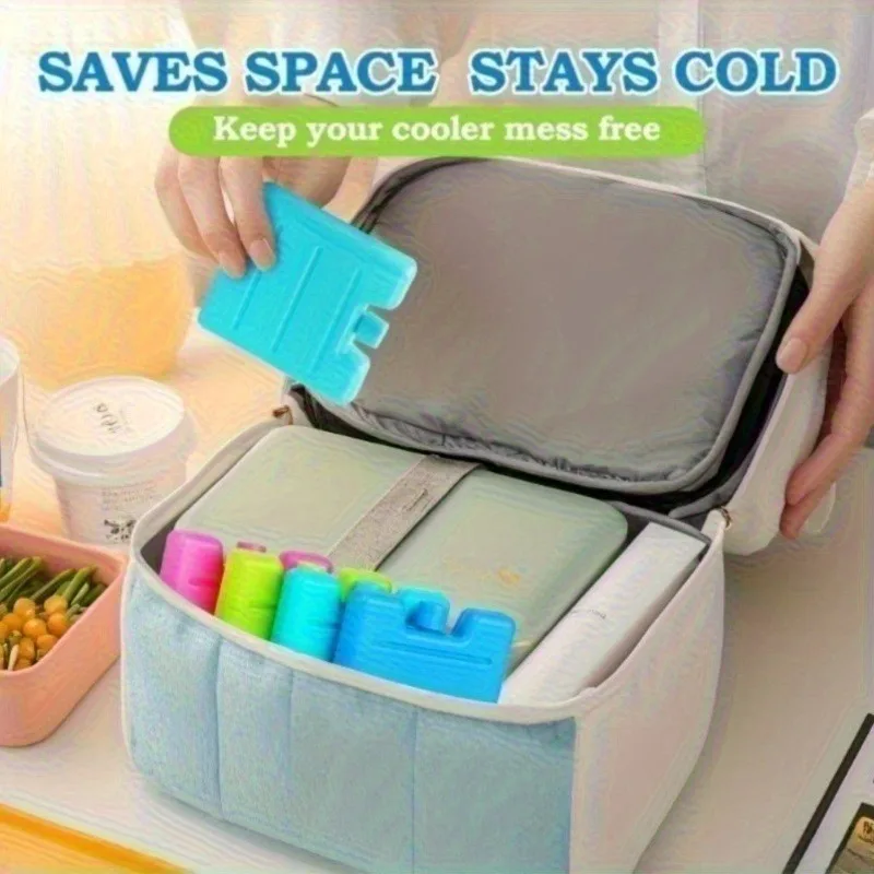 4pcs Reusable Mini Ice Packs, Suitable for Keeping Drinks Cool in Lunch Boxes, Ideal for Outdoor Camping and Travel Activities