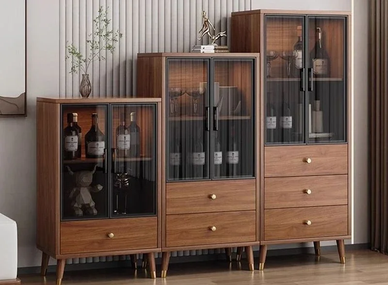 غرفة معيشة، خزانة مشروبات، منزلية، طراز صيني، حديث، وجبة خفيفة، خزانة جانبية، زجاج، متكامل #2
