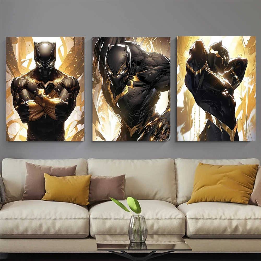 5D DIY Marvel Diamond Painting Kit Black Panther Handmade Marvel Square Diamond Embroidery Painting Mosaic Art Home Decoration