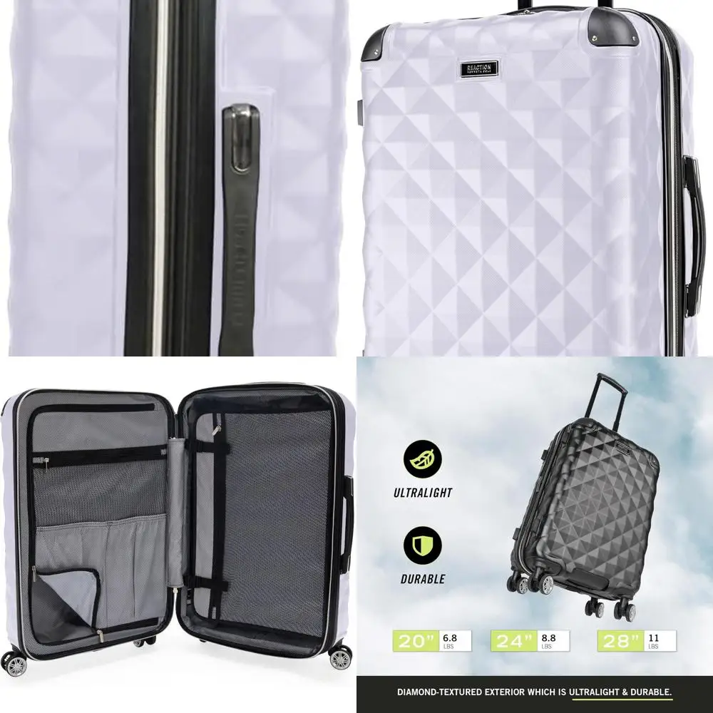 Kenneth Cole Reaction Diamond Tower 24 Expandable 8-Wheel Spinner Suitcase in Lavender