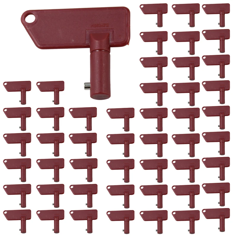 MS634212 50pcs Ignition Key Compatible With Terex Master Battery Disconnect Isolator Key Compatible With Volvo Heavy Equipment