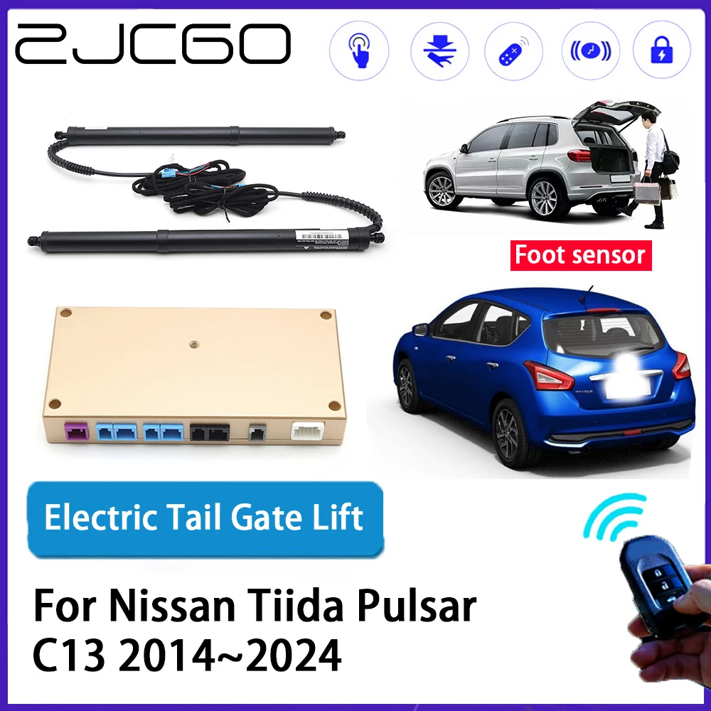 ZJCGO Car Auto Trunk intelligent Electric Tail Gate Lift Automatic Tailgate Opener for Nissan Tiida Pulsar C13 2014~2024