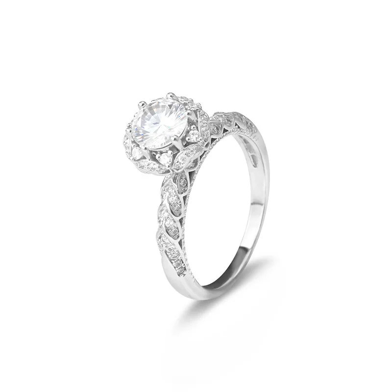 

S925 sterling silver jewelry, moissanite ring, women's light luxury versatile proposal ring, fashionable and exquisite jewelry