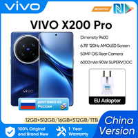China Version VIVO X200 PRO 5G Dimensity 9400 CPU 6.78 inch AMOLED 120HZ Screen 6000mAh 90W Flash Charger OTA NFC 50MP camera