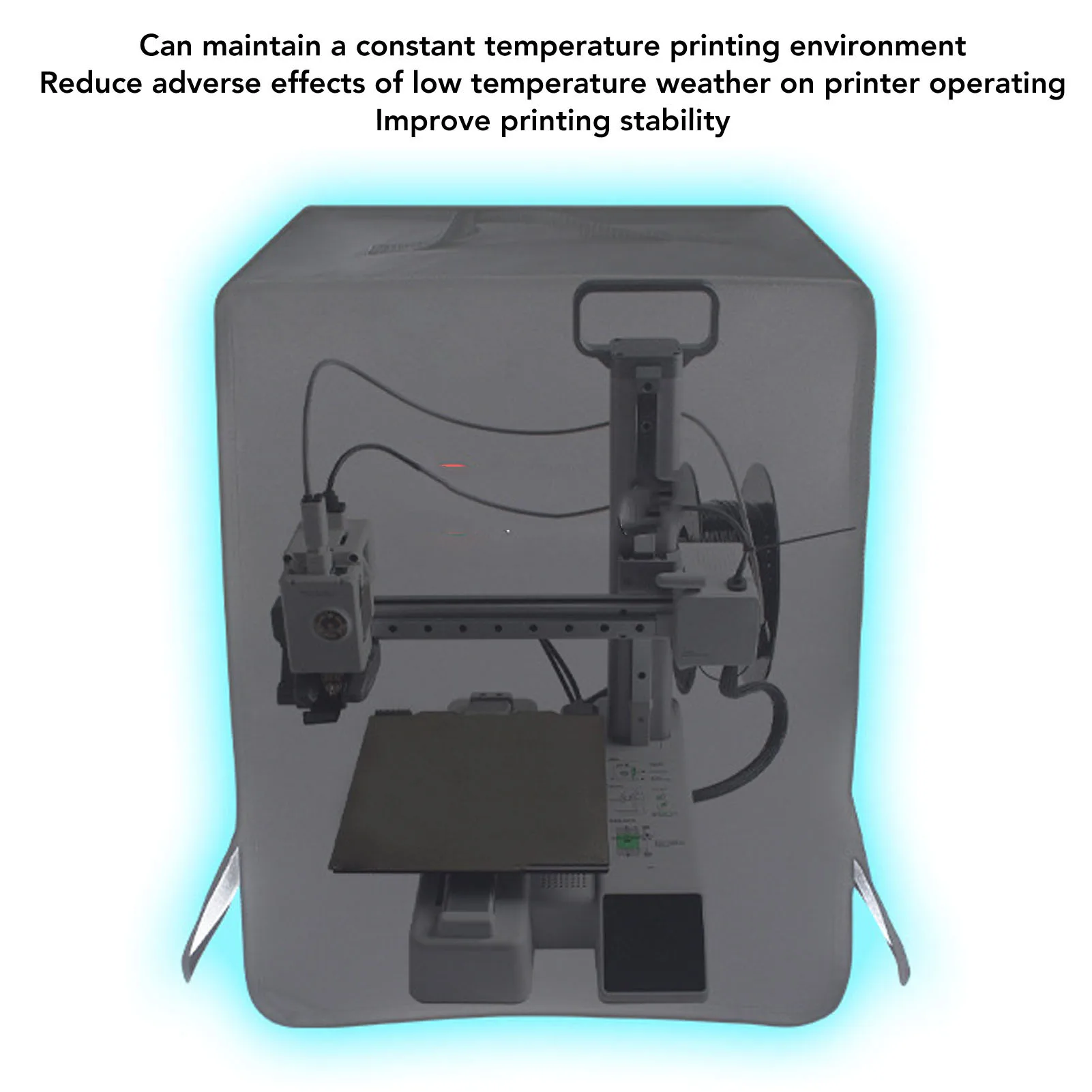 3D Printer Cover Fit for Bambu Lab A1 Mini Water Proof Dusts Guard Prevent Sunlight Dirties Spill Protector Aluminum Foil Cloth - view 6