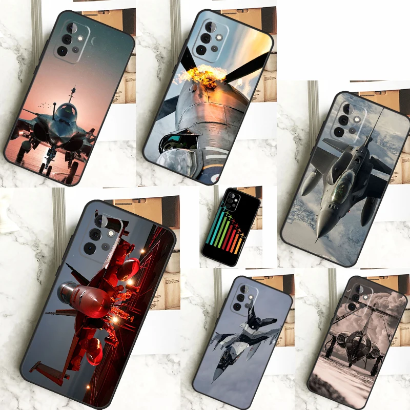 Aircraft Plane Case For Samsung Galaxy A15 A25 A35 A55 A51 A71 A12 A32 A52 A13 A33 A53 A14 A34 A54 Cover