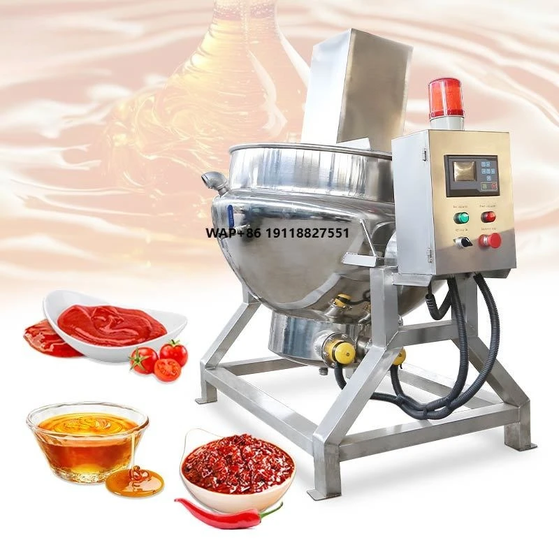 Sugar Cook Melting Stirring Vacuum Automatic 300l Sandwich Pot Honey Machine with Stirrer