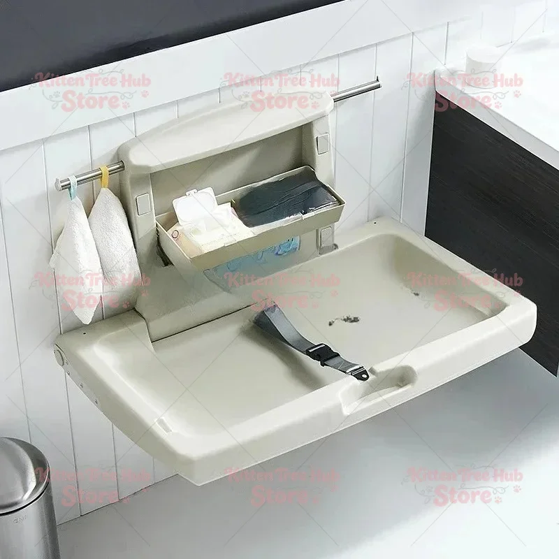 Third Bathroom Baby Care Desk Wall-Mounted Children's Changing PCs Maternal and Child Table Diaper Changing Baby Bathroom Seat