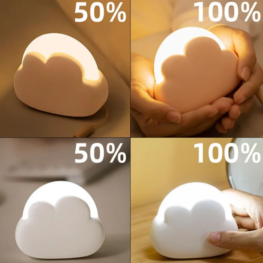 Creative Cloud Night Ligh Novelty Gifts New USB Rechargeable Portable Bedside Sleep LED Light