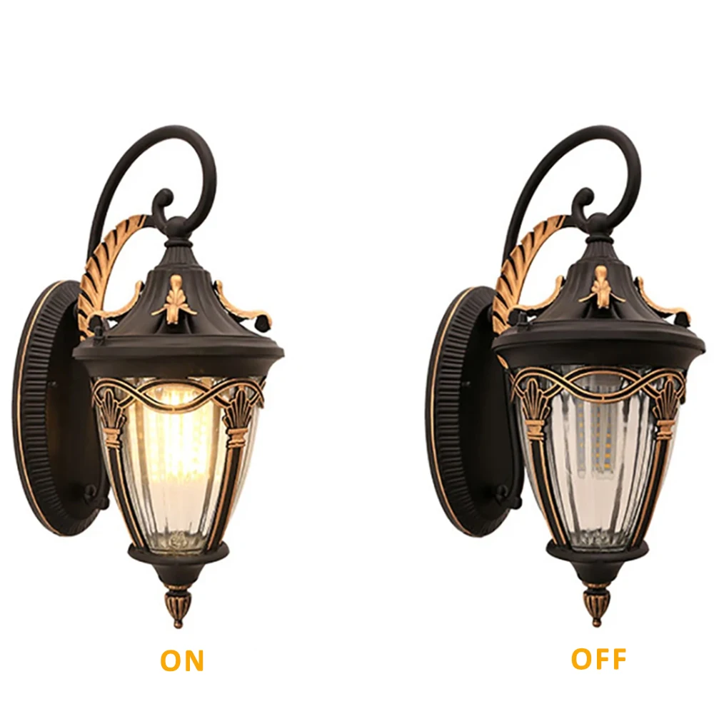 

XINLAT Outdoor Wall Light Exterior Porch Lamp Waterproof Sconce e27 Street Yard Lighting Fixture Retro Garden Latern Wall Mount