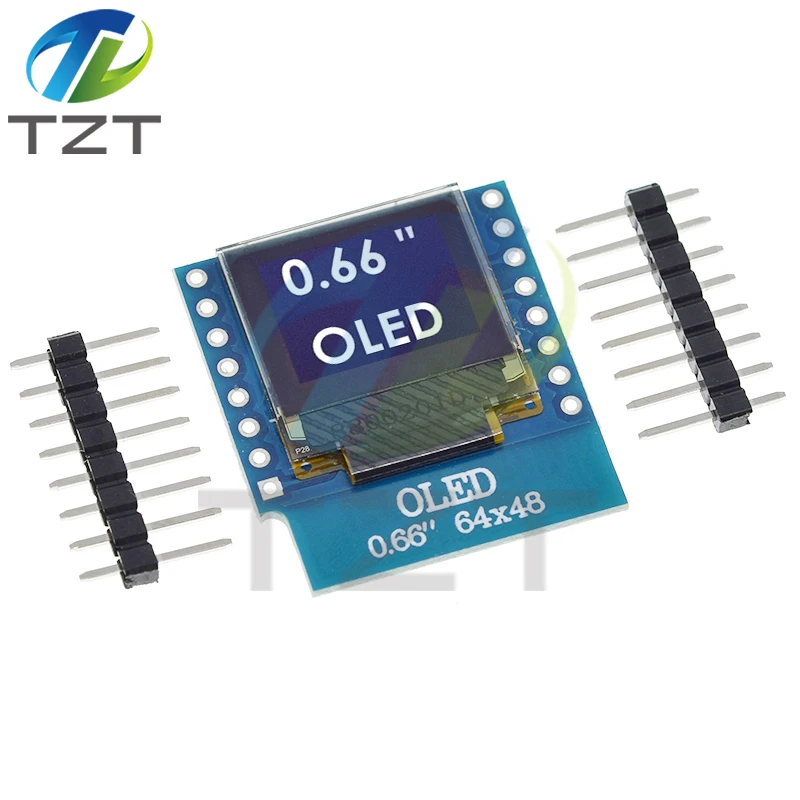 DIYTZT 1/3PCS 0.66 inch OLED Display Module for WEMOS D1 MINI ESP32 Module Arduino AVR STM32 64x48 0.66" LCD Screen IIC I2C OLED