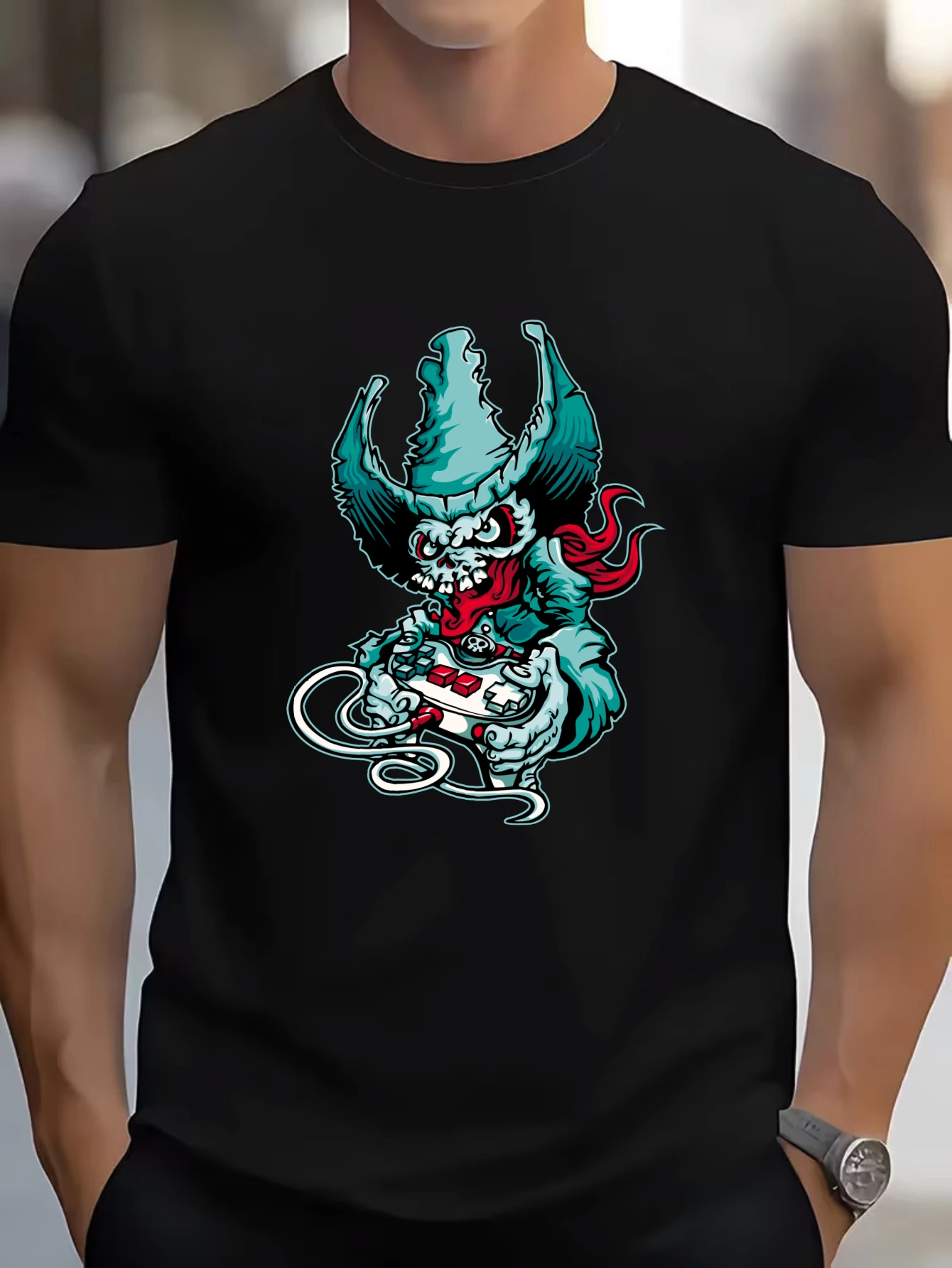 

Vintage Gorilla Graphic T-Shirt for Men, Primate Style Short Sleeve Tee, Wild Gorilla Print Tops