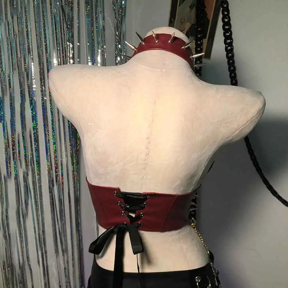 دبوس بو الجلود القوطية E-Girls Y2K الرسن بروتيل القمم ايمو ايكو Kawaii الشرير الصخرة Harajuku القوطي الجرونج ملابس للنادي رصع برشام #2