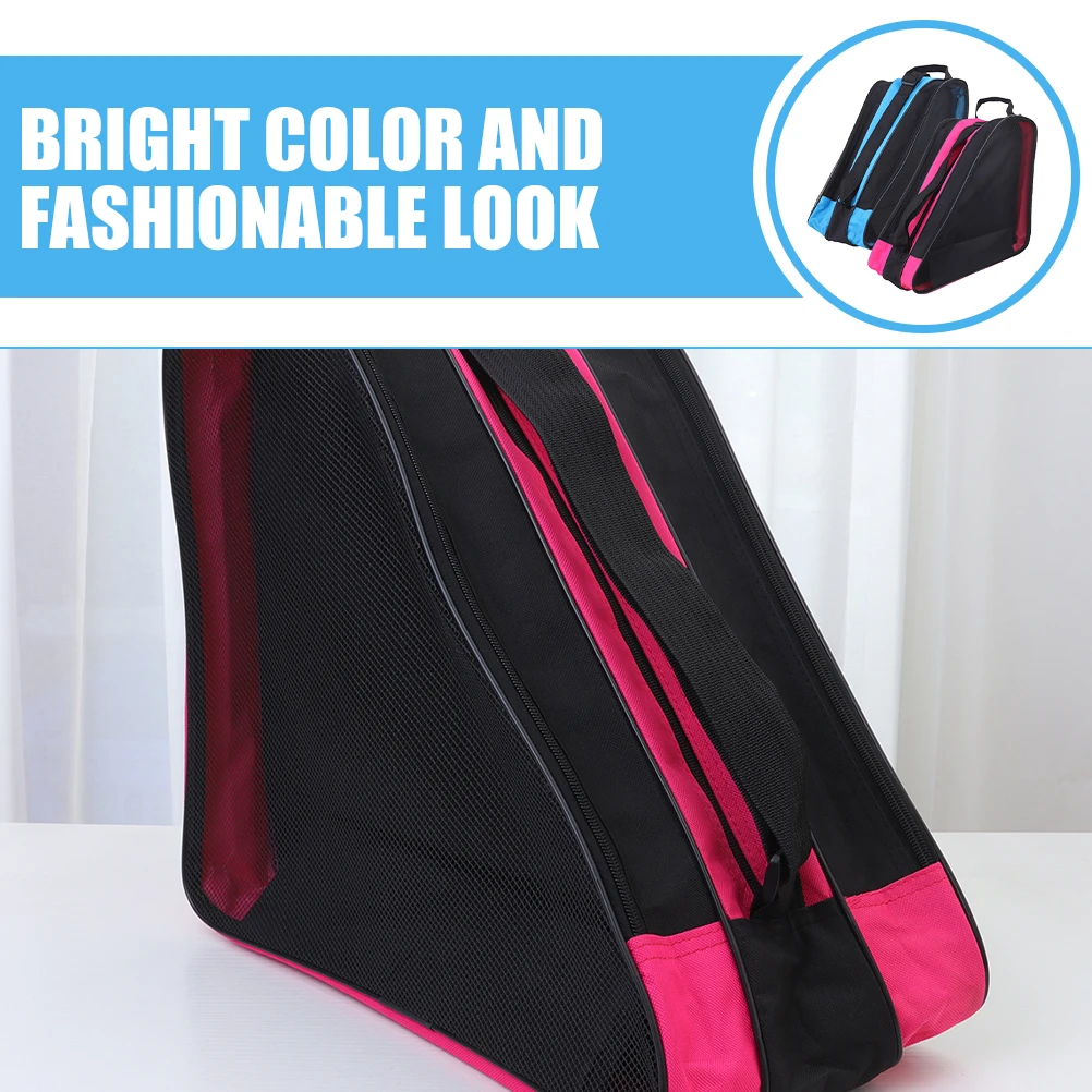 

2 шт., сумка для роликовых коньков, сумка-тоут для роликовых коньков, рюкзак для хранения на молнии, детская сумка для обуви, прочная, долговечная, удобная текстура