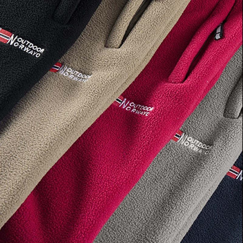 الرجال الخريف والشتاء السراويل الصوف النرويجية في الهواء الطلق المخملية سميكة الدافئة مريحة السراويل الموضة جندي جيد