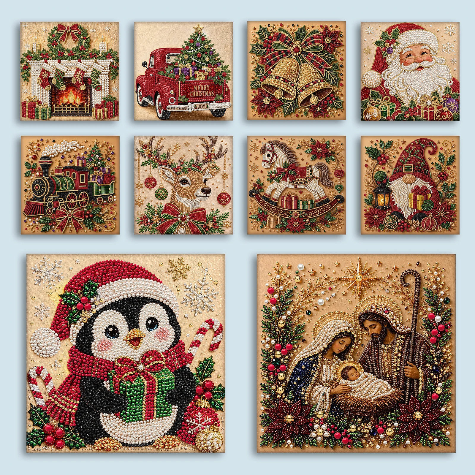 Art Craft For Christmas - Kit Natalizio Fai-da-Te per Pittura con