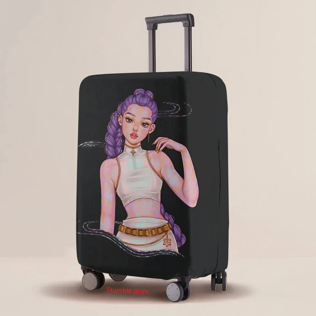 غطاء حماية للأمتعة الكرتونية Kpop Demon Hunters غطاء حقيبة مرن مقاوم للاهتراء #1