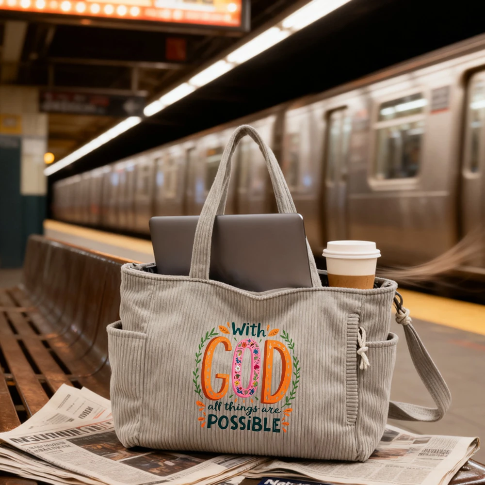 

Женская сумка-тоут из вельвета и холста с карманами, многоразовая сумка для покупок, подарок на День сестер, день рождения, Рождество, для путешествий и пляжа