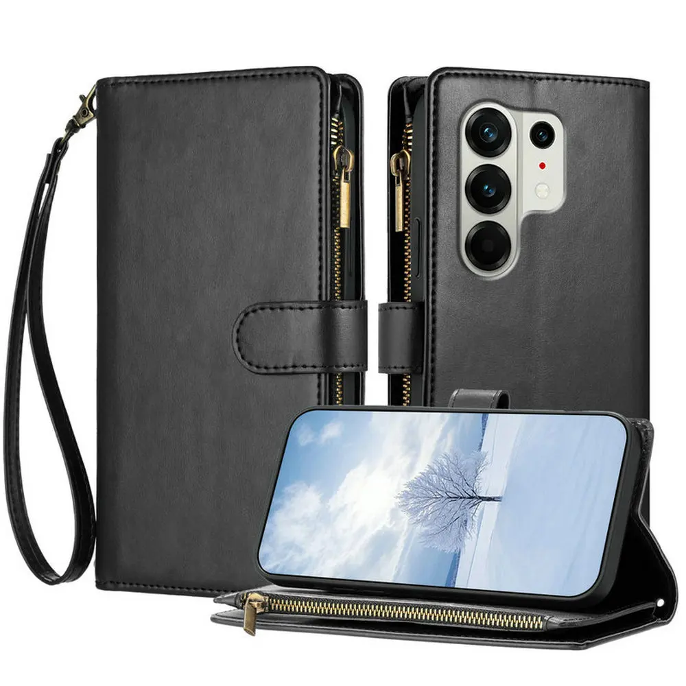 

Luxury Case For Tecno Camon 50 Pro 2026 9-Card Zipper Leather Flip Cover for Tecno Camon 50 Case Camon 50 50Pro Wallet Funda