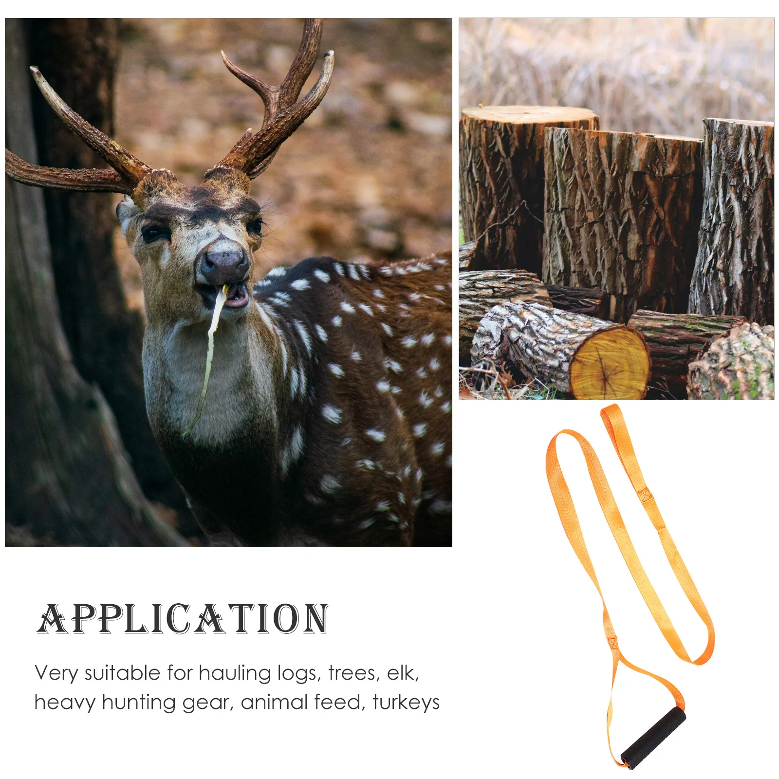 

1pc Deer Heavy Duty Nylon Portable Hunting Strap For Hauling Logs Elk Animal Feed Outdoor Hunting Gear Sturdy Carrier