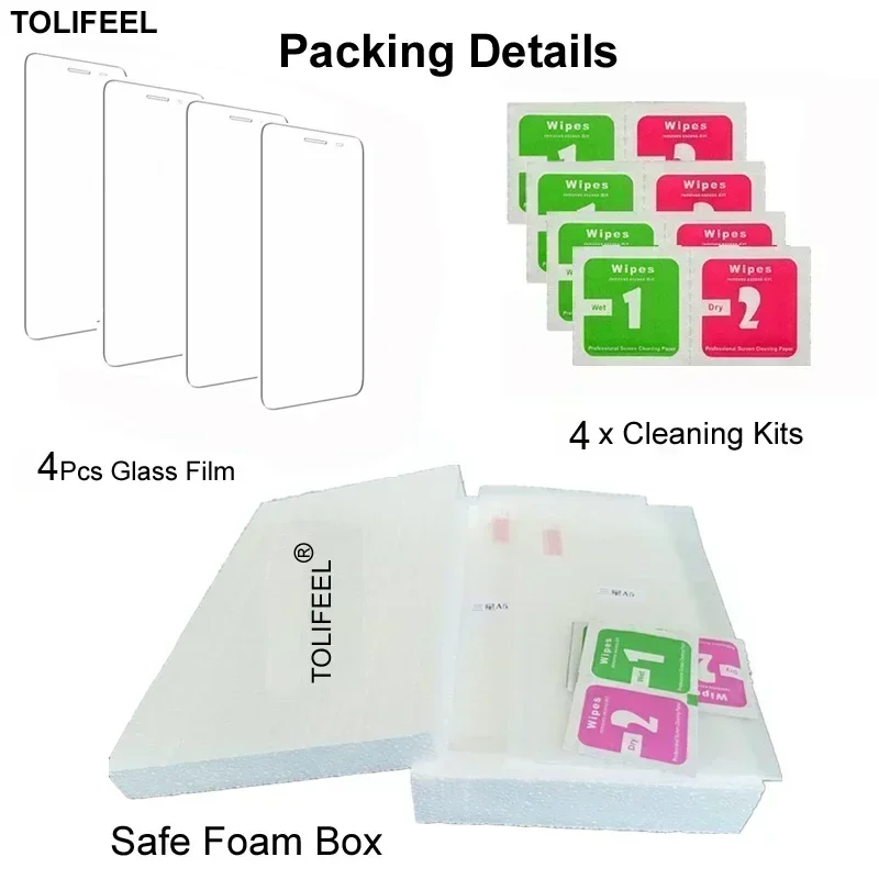 واقي شاشة من الزجاج المقسى لهاتف هيواوي ، P sمارت P ، P سمارت Z Z S ، P30 لايت P20 برو P40 لايت E P50 ، 4