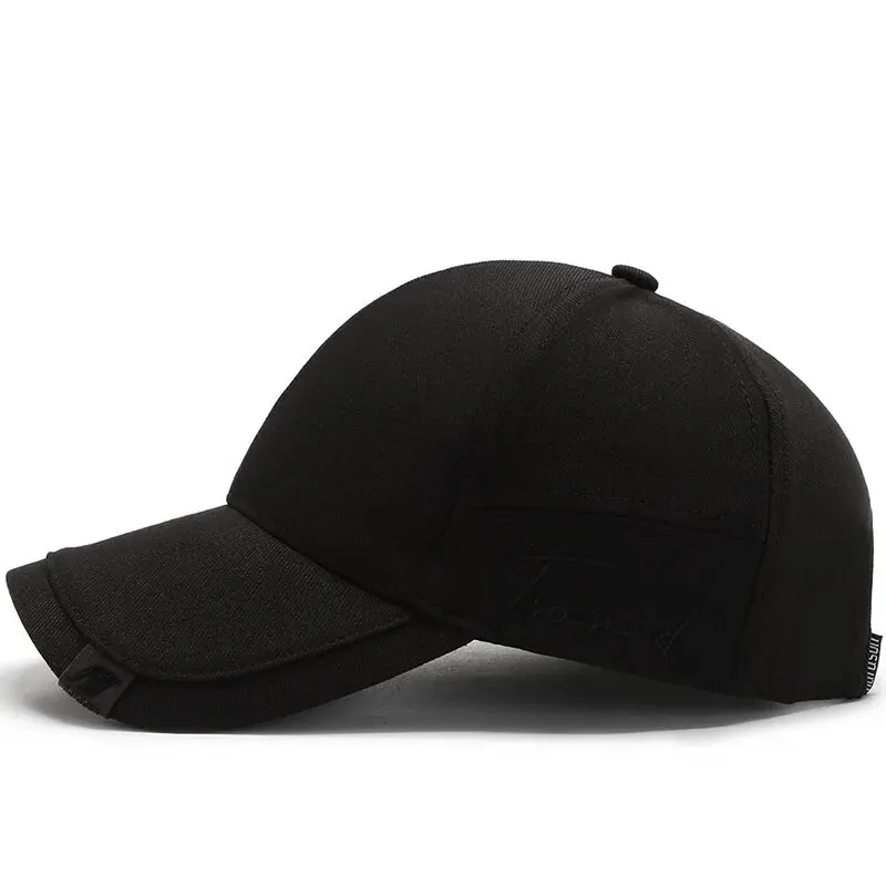 Hat Men's Tide Sunshade Cap Korean Men's Sun Hat Black Ins Tide Simple Casual And Versatile Baseball Cap