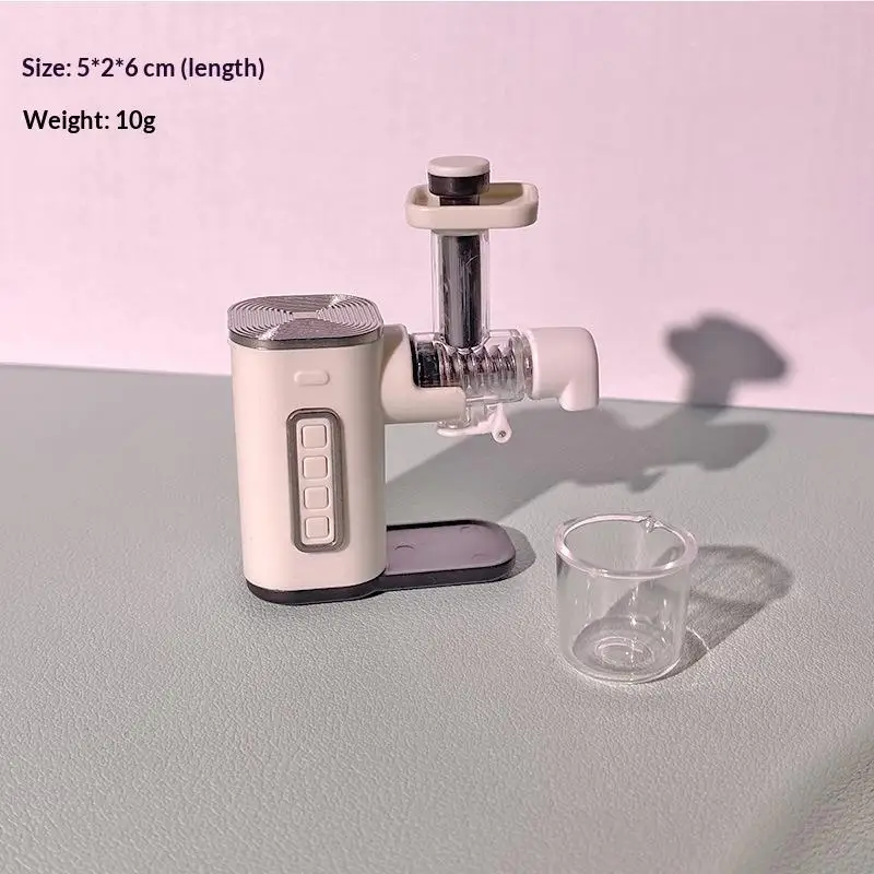 New 1 Set Mini Food Play Fruit Juicer Machine 1:12 Scale Dollhouse Miniature Juicer Blender Simulation Model Scene Decoration