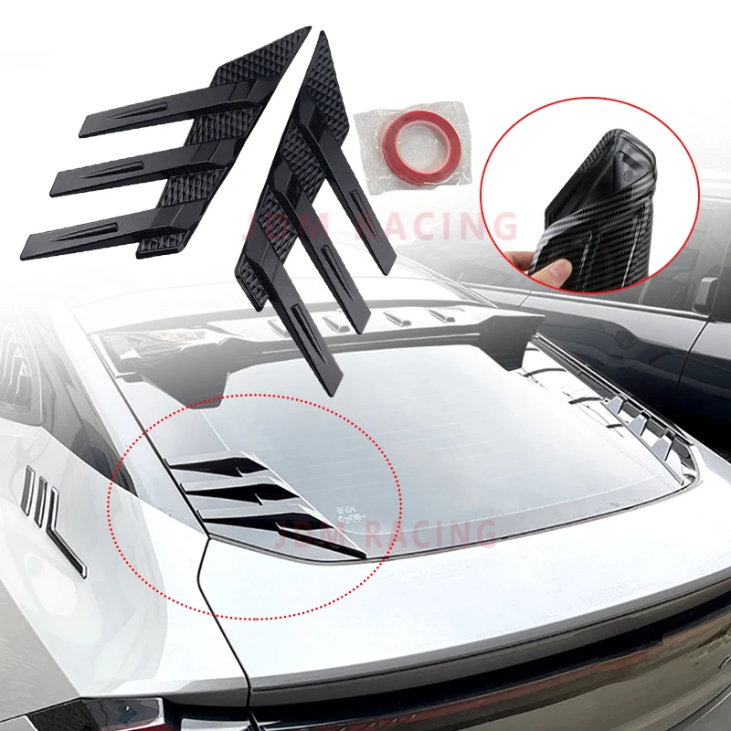 Car Rear Windshield Sticker Decoration Accessory Side Spoiler Splitter Trim Triangle Louver Window Sunshade Windshield for Cars