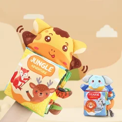 Libros de tela de marionetas de mano para bebé recién nacido, libro educativo de tela para niños, aprendizaje temprano, aprendizaje cognitivo, libro de rompecabezas de lectura, Juguetes