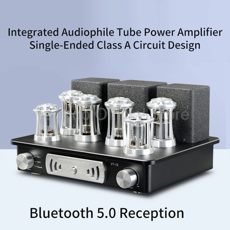 Class A Bluetooth 5.0 Power Amplifier Hifi Tube Amplifier Fever Power Amplifier  Auido Speaker Amplifier Home Theater