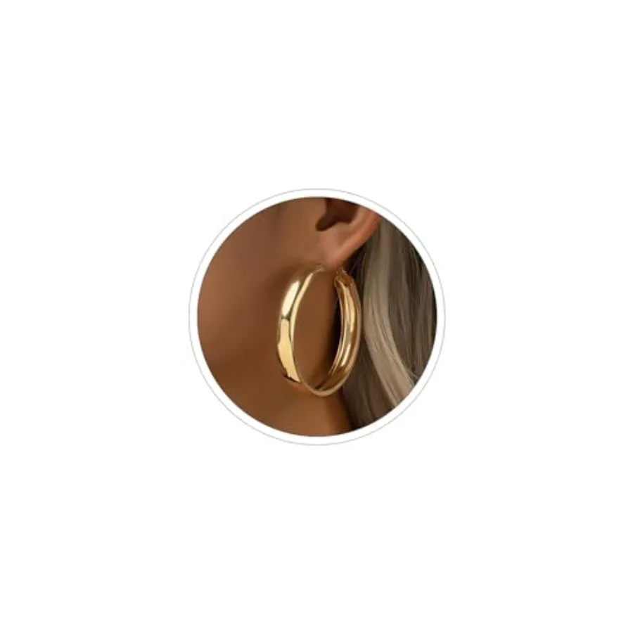 

Large Hoop Earrings Lightweight Chunky Earrings for Women Chunky Earrings Big Hoop Earrings for Wedding