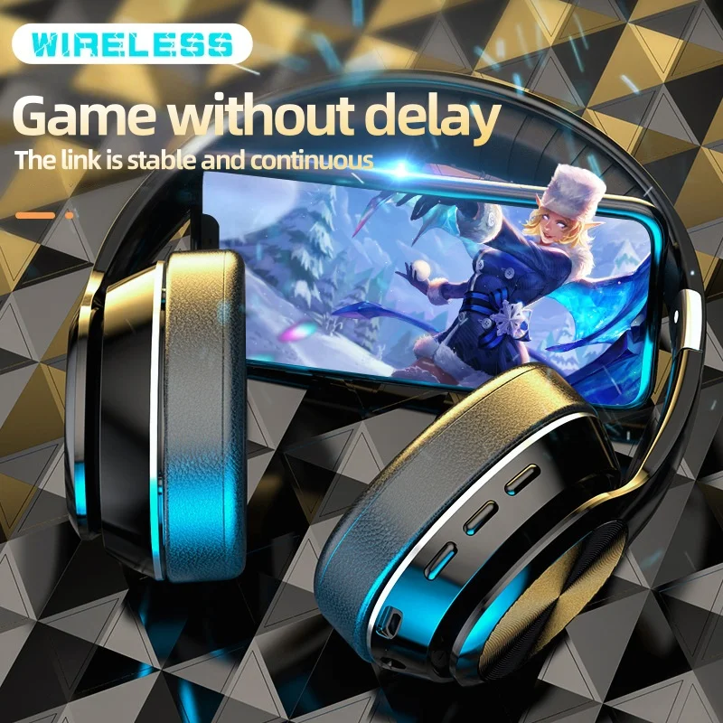 

Складные высококачественные HIFI портативные стереофонические наушники с объемным звуком, беспроводные Bluetooth наушники с двойным басом и шумоподавлением