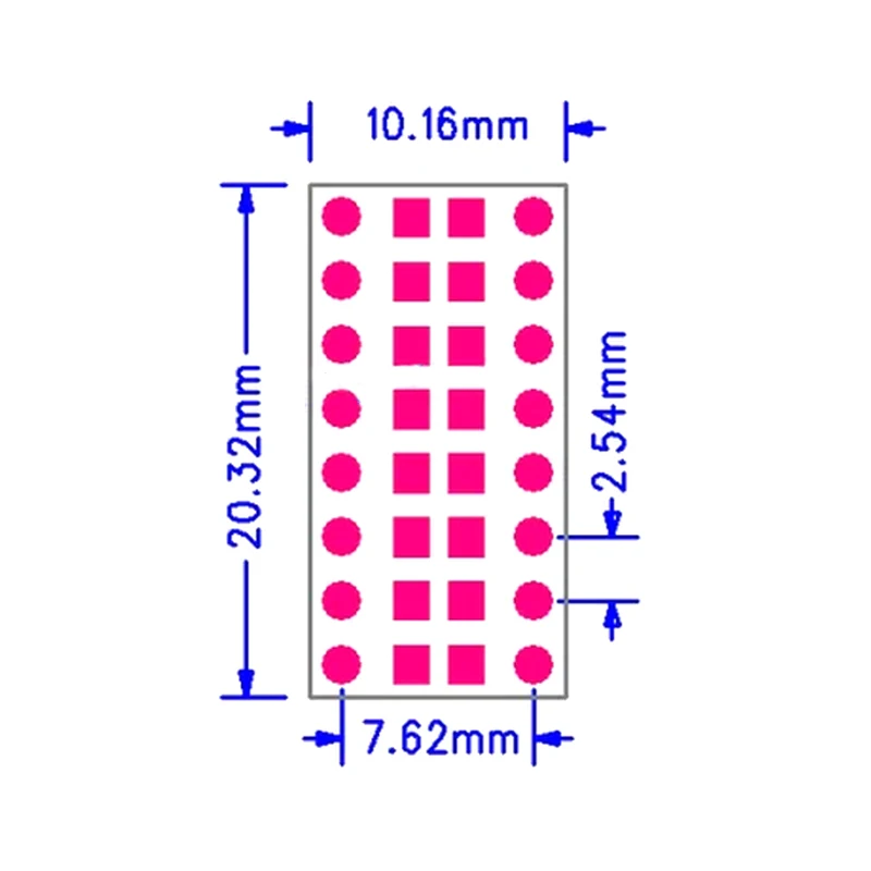 Panneau de Conversion de résistance pour condensateur LED SMT, 0805 0603 0402 1206, 10 pièces