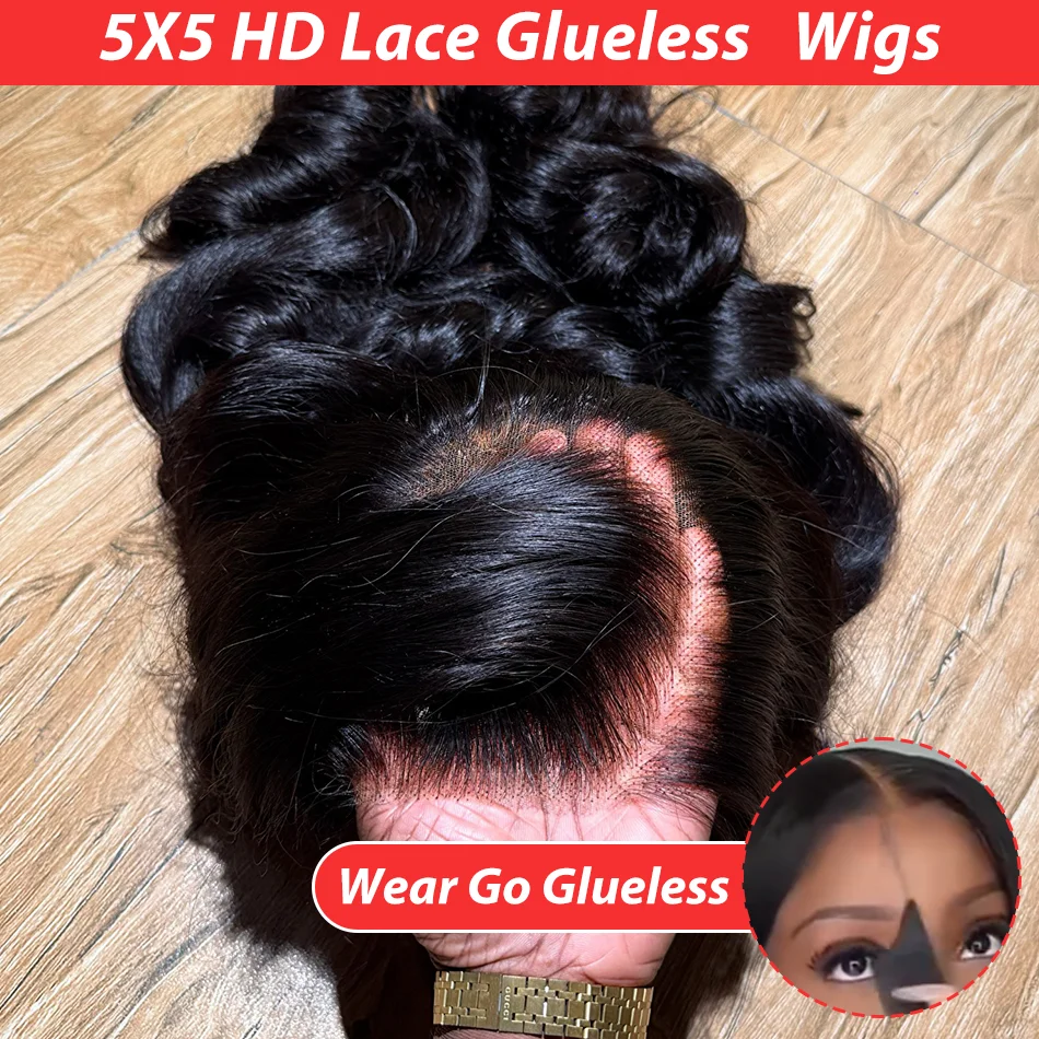 

Парики Roxane Wear And Go 5x5 без клея, из натуральных волос, предварительно нарезанные, 13x6, с кружевной передней частью, из натуральных волос, с эффектом Body Wave, для женщин