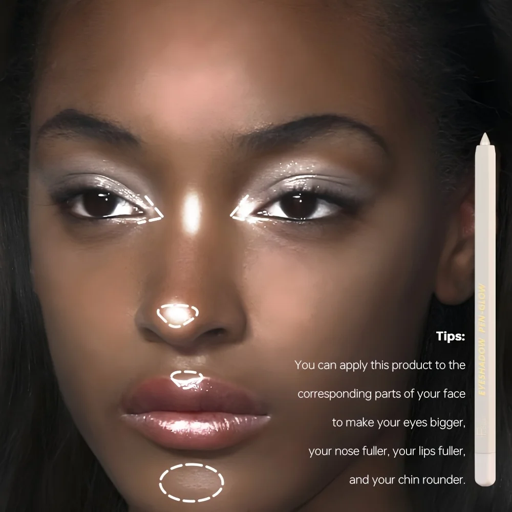 Pearl White Eyeshadow Highlighter – Langlebiger, wasserfester, wischfester Lidschatten mit Schimmereffekt