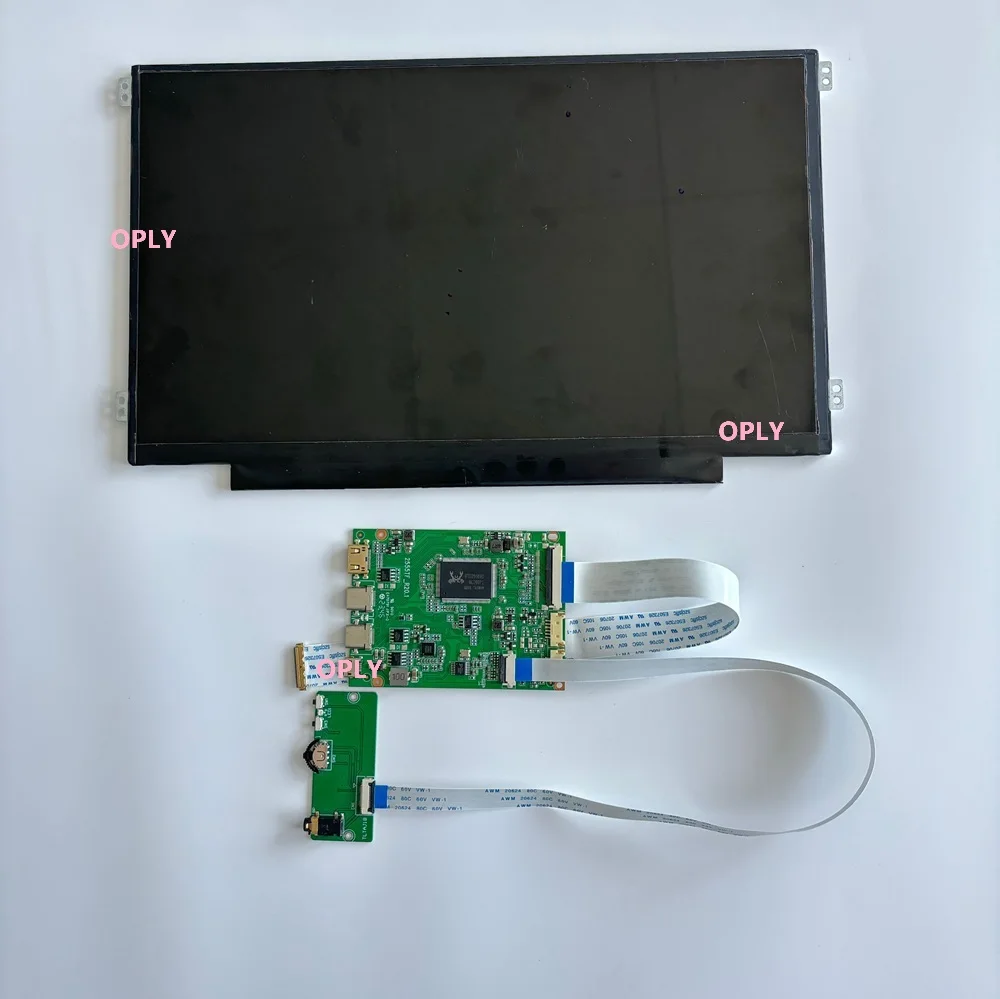 11,6-calowy ekran z panelem EDP o rozdzielczości 1366x768, wyposażony w płytę sterującą, 2 porty Type-C, kompatybilny z Mini HDMI, do komputerów PC, PS, X360, laptopów, Raspberry Pi, do samodzielnego montażu. — zdjęcie produktu 2