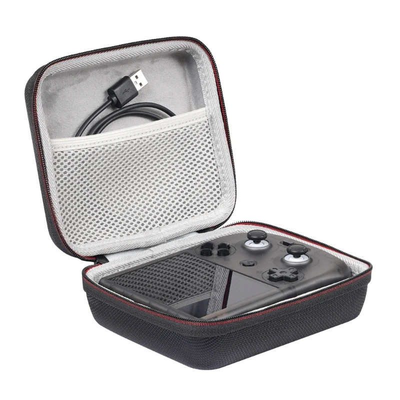 Protector กล่องเก็บสำหรับ RG406V Scratchproof EVA กระเป๋าคอนโซลเกมมือถือกระเป๋าถือพร้อมกระเป๋าตาข่ายสีดำ