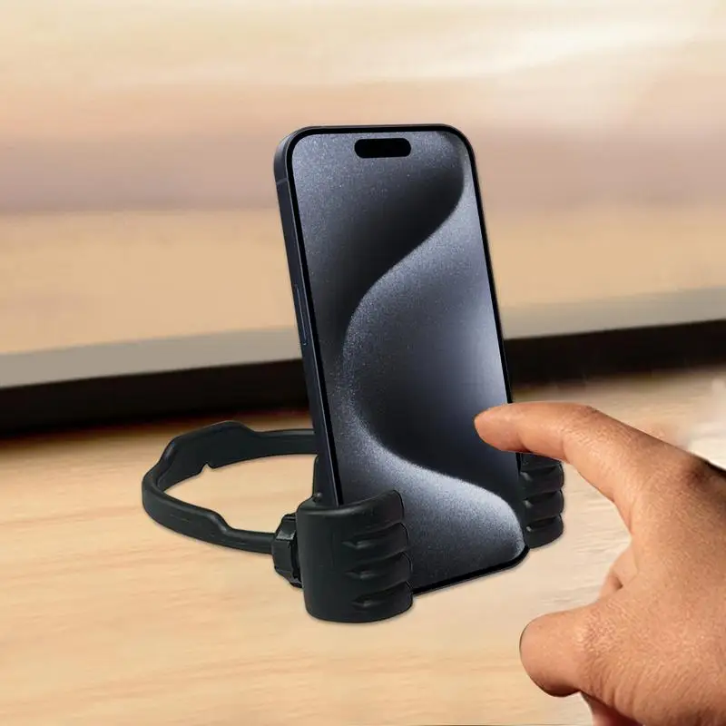 Cell Phone Holder For Desk Lazy Cell Phone Holder 360 Rotation Phone Stand For Recording Holder For Living Room Kitchen