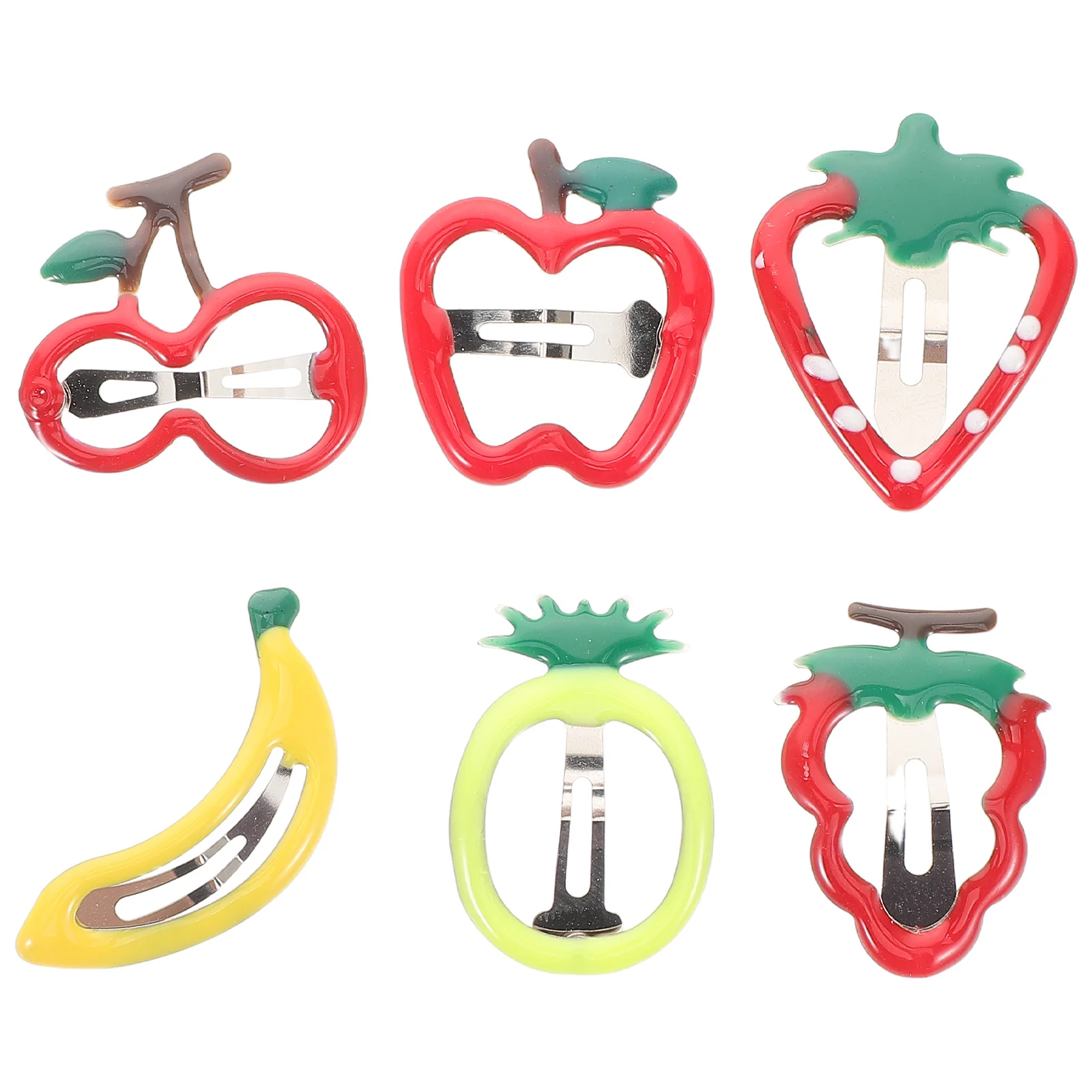 

6Pcs Hair Clips for Toddler Girls Metal Fruit Design Cute Kids Hairpins Kids Hair Accessories Barrettes Strawberry Bobby Pin