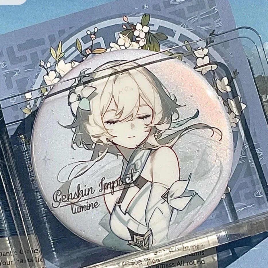 친구를 위한 Yingbajiang 높은 아름다움 창조적 학교 가방 펜던트 주위의 새로운 Genshin Impact 배지