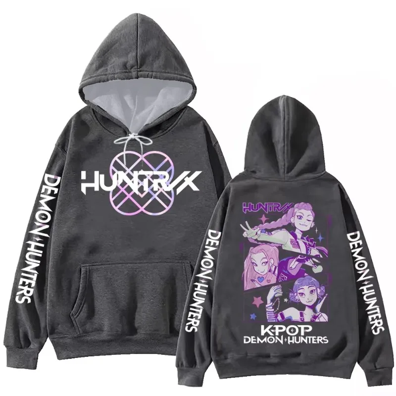 سترة نسائية بغطاء للرأس من الرسوم المتحركة KPOP شيطان الصيادين لعام 2025 مطبوعة ثلاثية الأبعاد ملابس Y2k فضفاضة ومريحة وعصرية