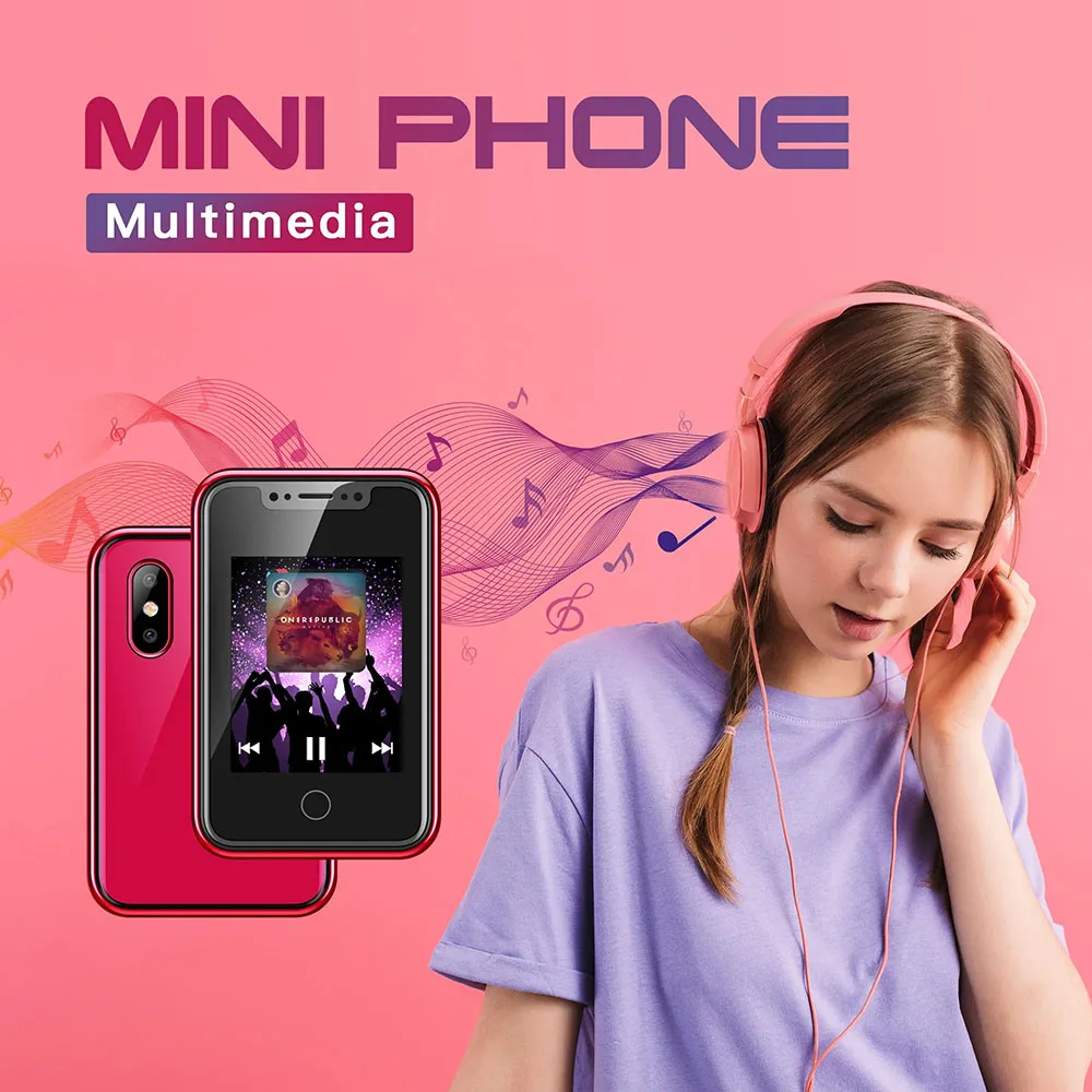 8XR Super Mini Smartphone 1.77inches Touch Display 2G GSM Mobile Phone Wireless Dialer Small Phone SMS Multimedia CellPhone